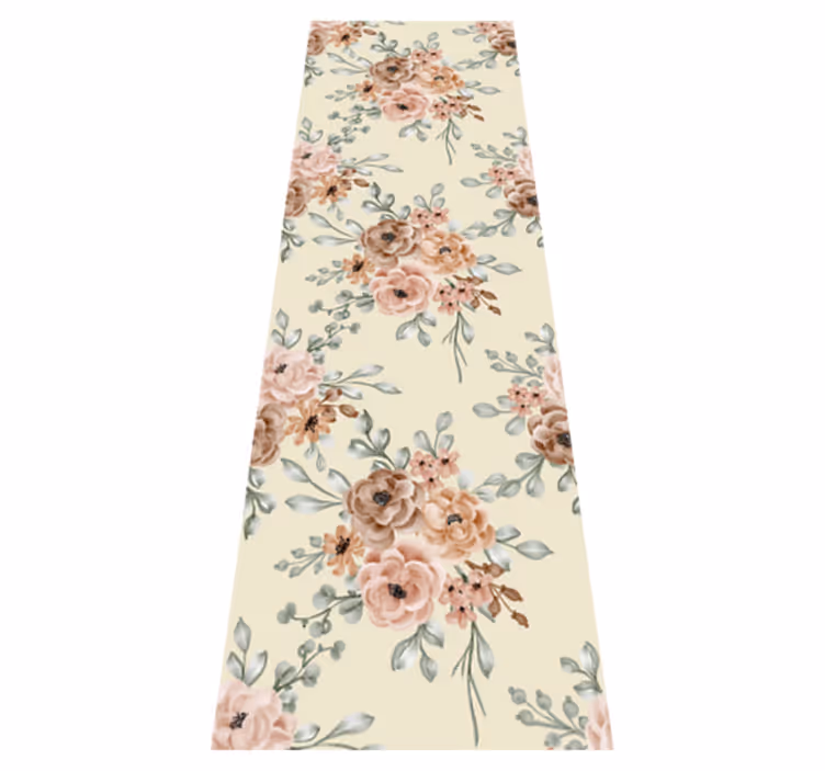 Vinyl teppich schlafzimmer romantische rosen malerei - TenStickers