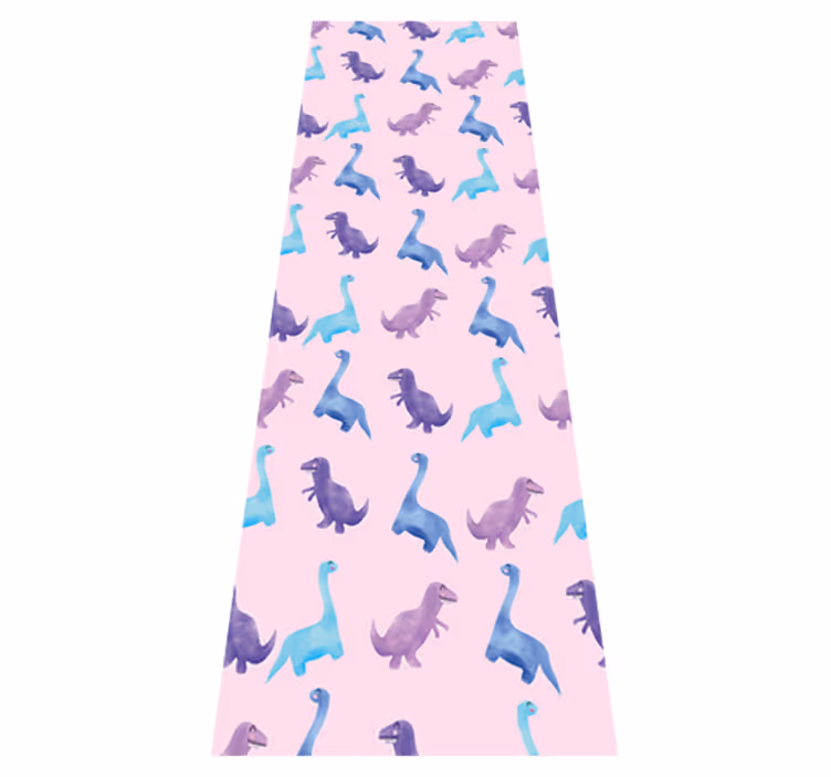 Vinyl teppich schlafzimmer mit rosa dinosauriern - TenStickers