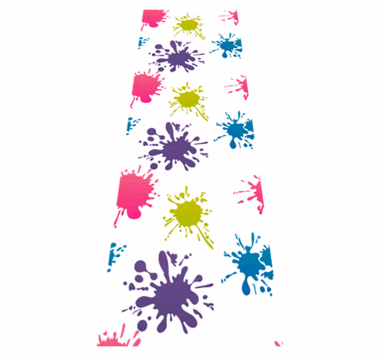 Vinyl teppich schlafzimmer farbige spritzer - TenStickers