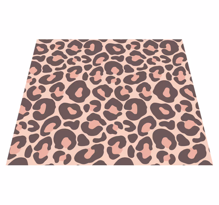 Vinyl teppich schlafzimmer im pinken leopardenmuster - TenStickers
