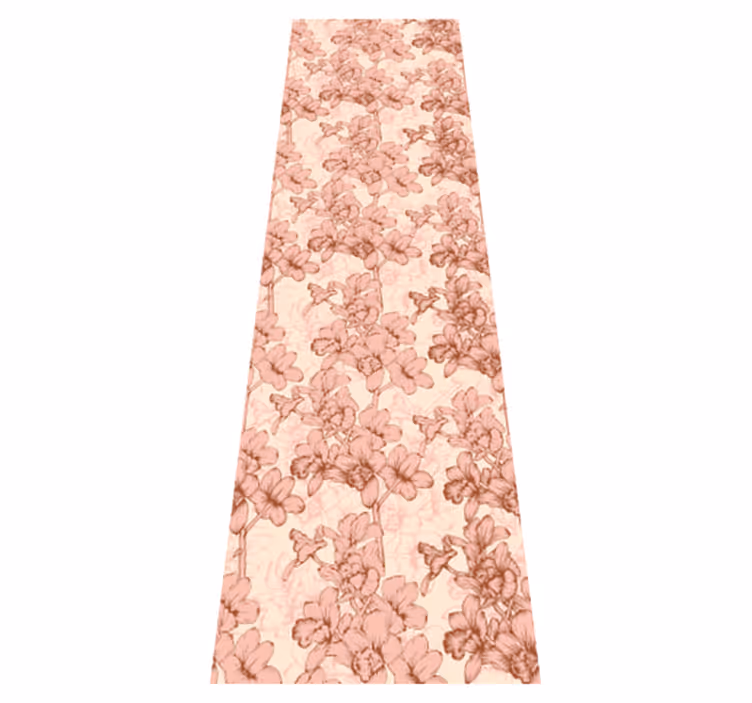 Vinyl teppich schlafzimmer mit vintage 3d blumen - TenStickers