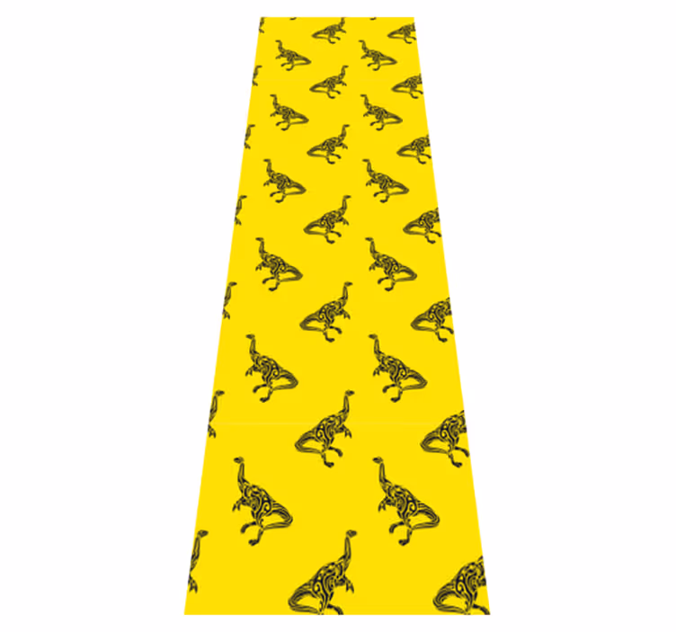 Vinyl teppich schlafzimmer mit brachiosaurus symbolen gelb - TenStickers