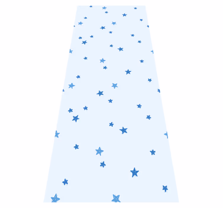 Vinyl teppich nordisch mit pastellblauem sternenmuster - TenStickers