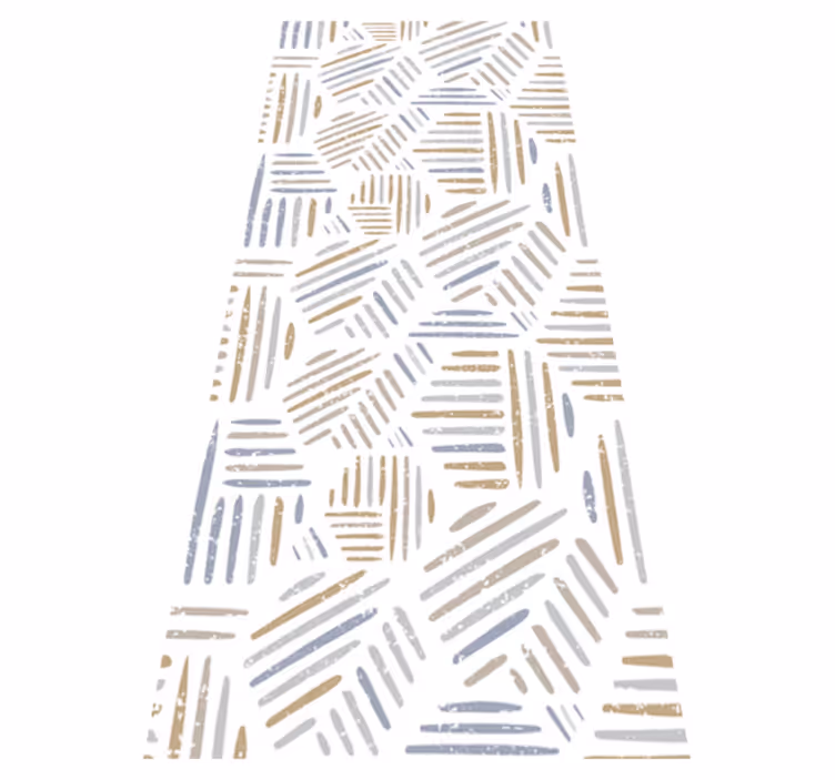 Vinyl teppich nordisch mit pastellfarbenen linien dreifach - TenStickers