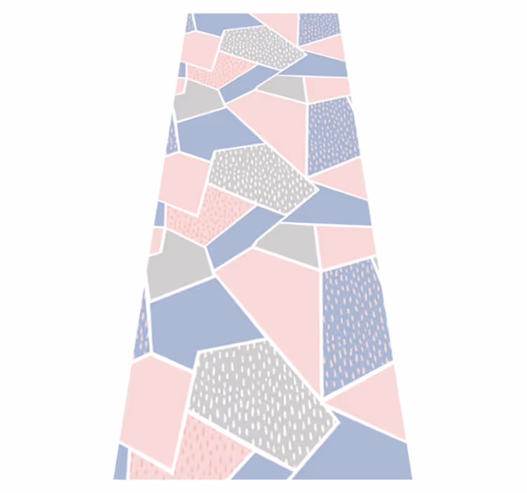 Vinyl teppich nordisch geometrische pastellfarben - TenStickers