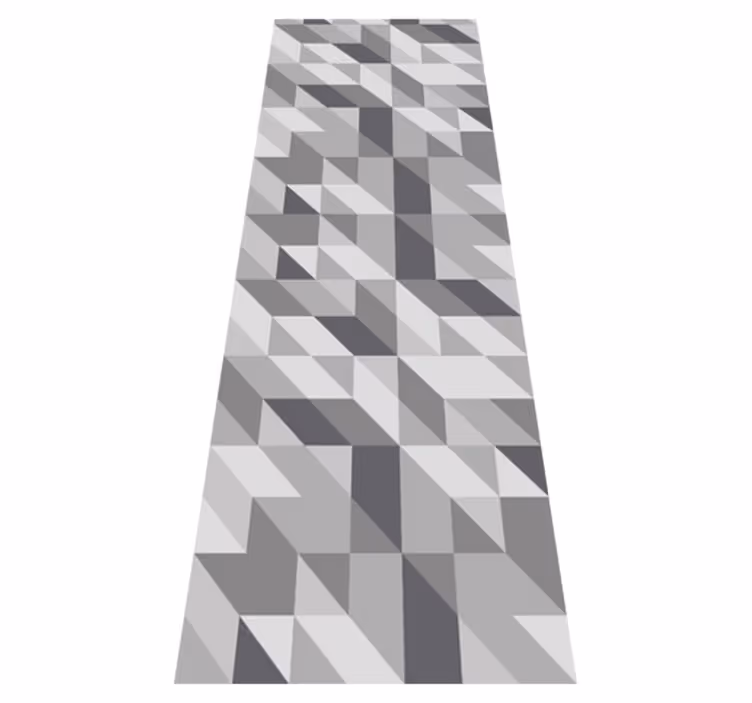 Vinyl teppich nordisch in hellgrauen geometrischen quadraten - TenStickers