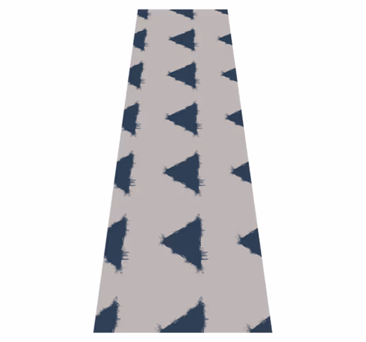 Vinyl teppich nordisch mit geometrischem muster in blau - TenStickers