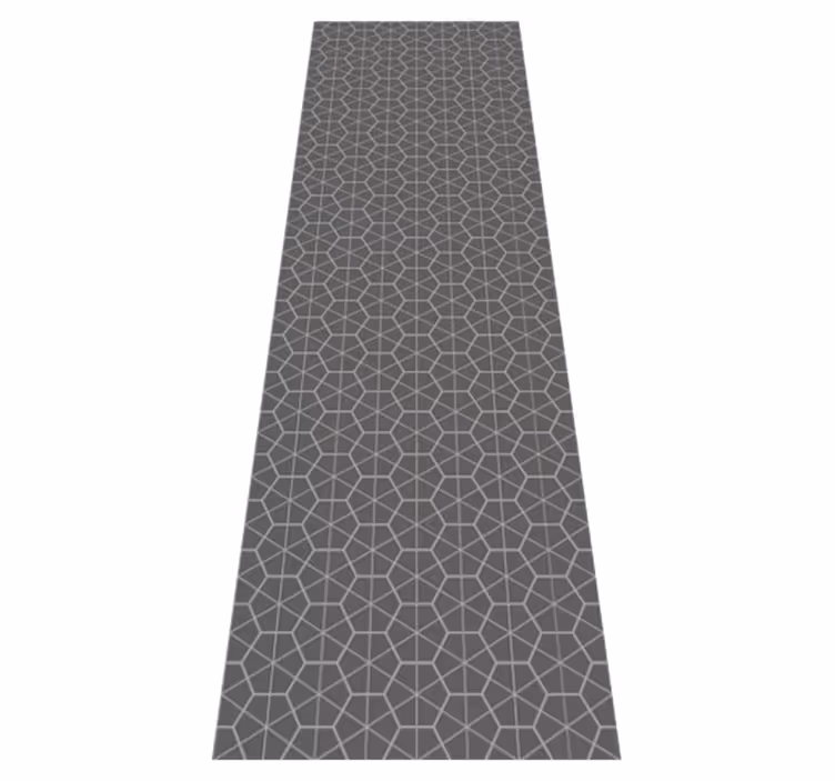 Vinyl teppich nordisch mit minimalistischem sechseckmuster - TenStickers