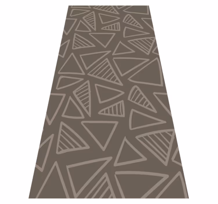 Vinyl teppich nordisch braunes dreiecksdesign - TenStickers