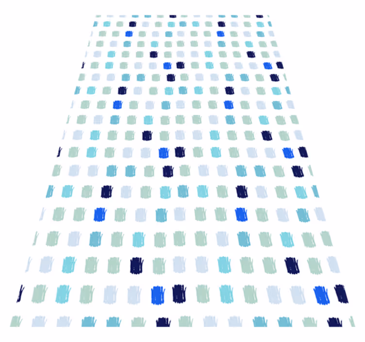 Vinyl teppich nordisch mit pinselstrichen in blau - TenStickers
