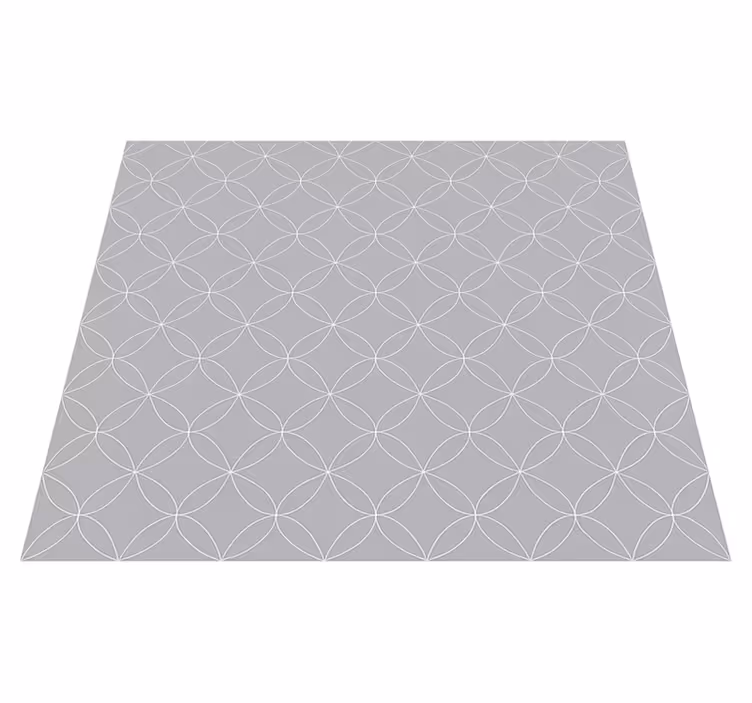 Vinyl teppich nordisch graue geometrische blumen - TenStickers