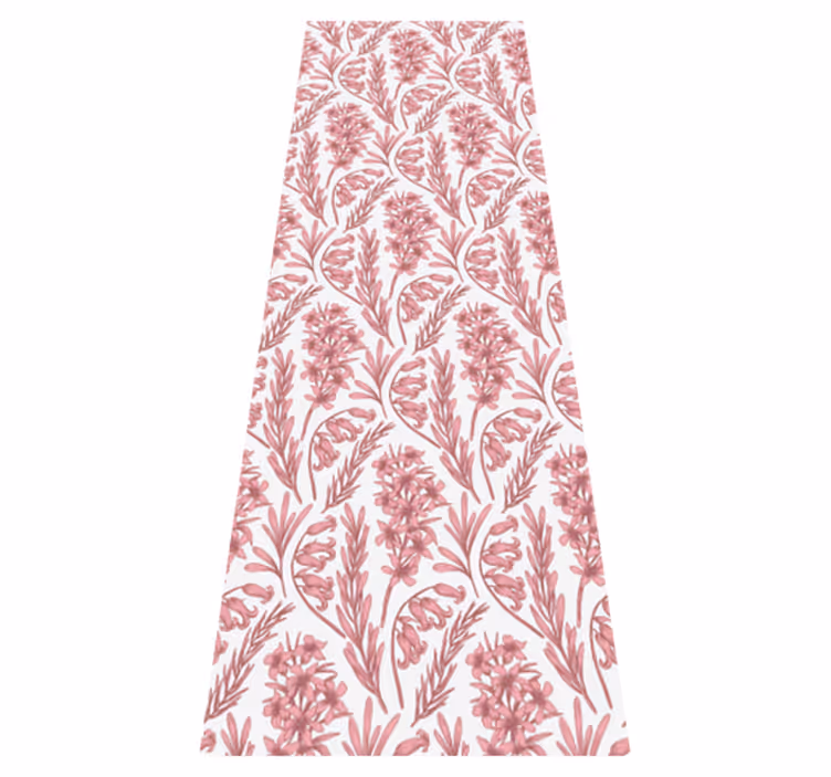Vinyl teppich natur mit rosa lotusblüten - TenStickers