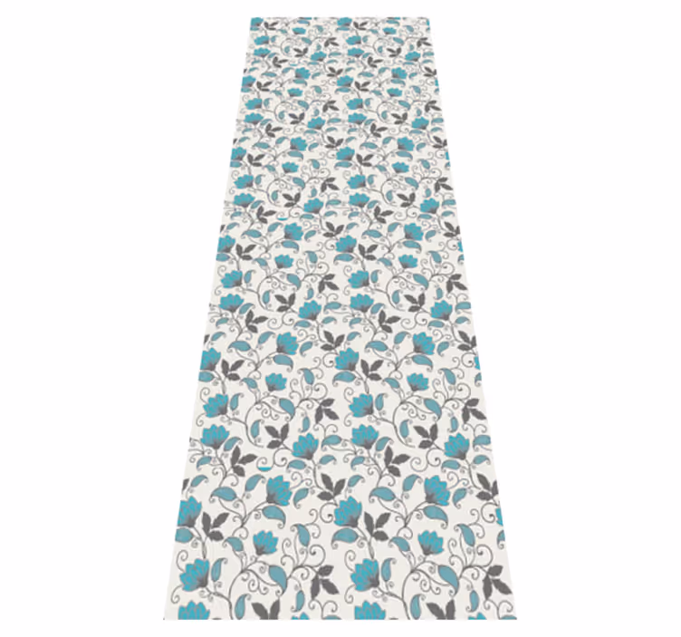 Vinyl teppich natur teal lotusblume - TenStickers