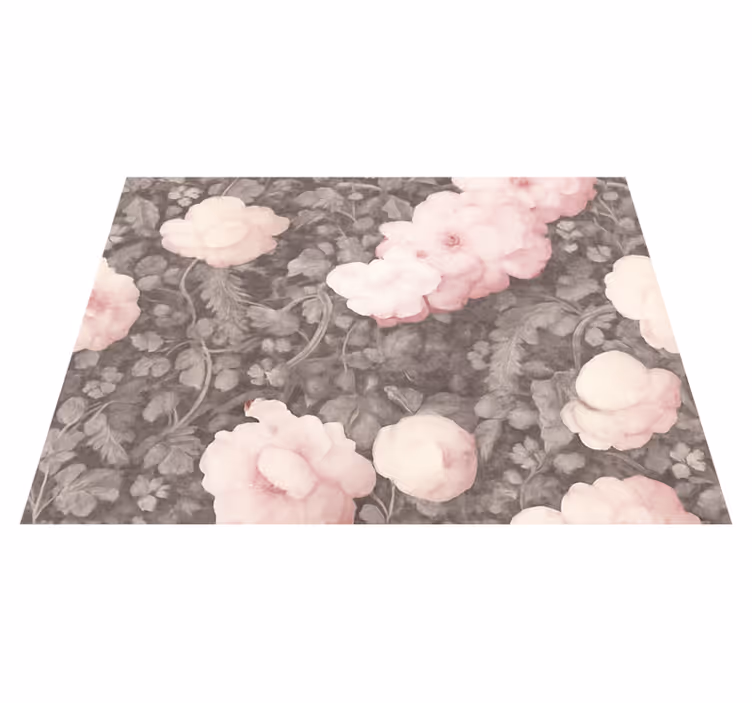 Vinyl teppich natur vintage leinenblüte - TenStickers