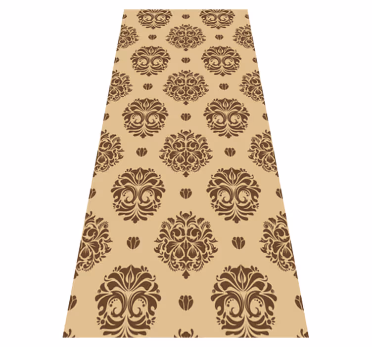 Vinyl teppich vintage im beige damask stil - TenStickers
