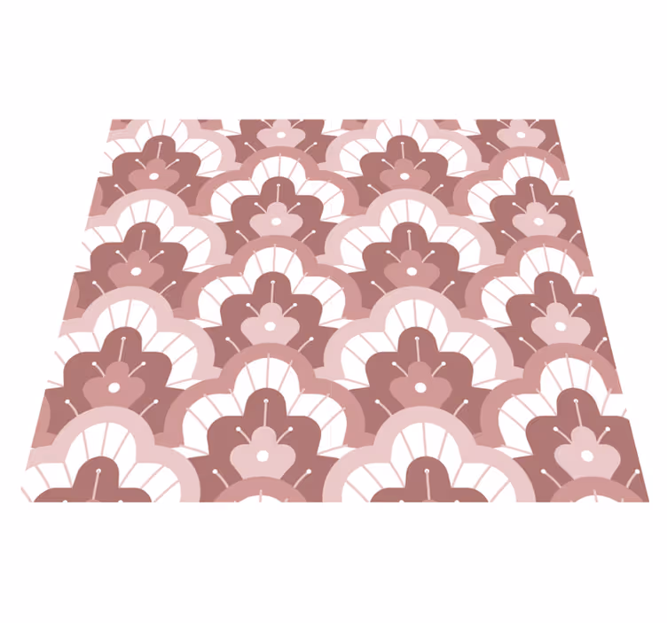 Vinyl teppich vintage in rosa mit vintage-muster - TenStickers