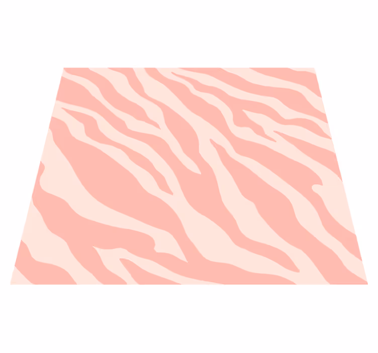 Vinyl teppich tiere im pinken zebra-design - TenStickers