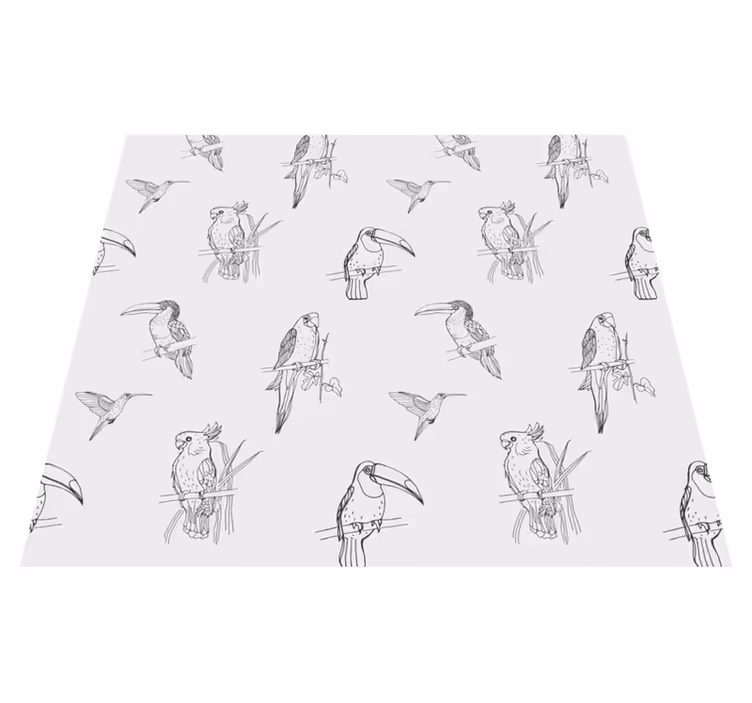 Vinyl teppich tiere papageien und tukane - TenStickers