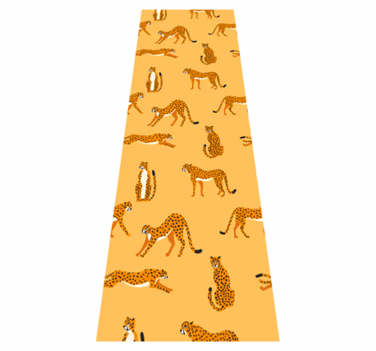 Vinyl teppich tiere gelbes leopardenmuster - TenStickers