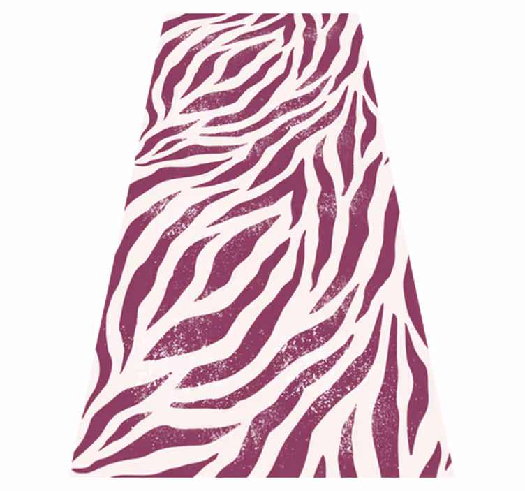 Vinyl teppich tiere lila und weißes zebra-muster - TenStickers