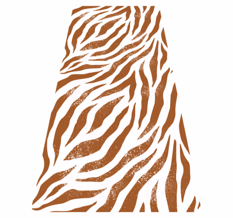 Vinyl teppich tiere braun im zebra-design - TenStickers