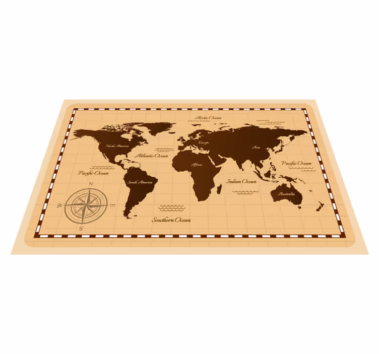 Vinyl teppich weltkarte atlas - TenStickers