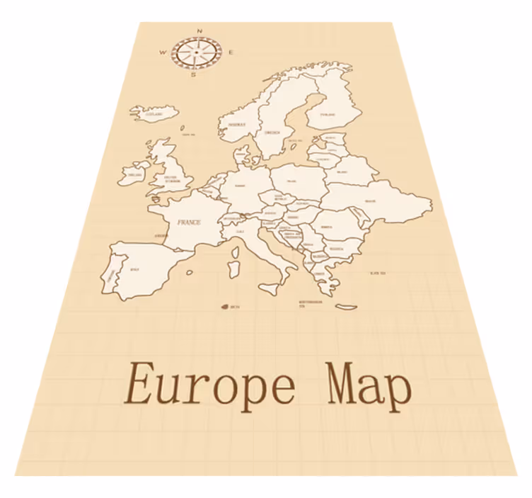 Vinyl teppich weltkarte vintage europa - TenStickers