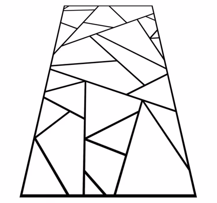 Vinyl teppich modern mit schwarzen geometrischen linien - TenStickers