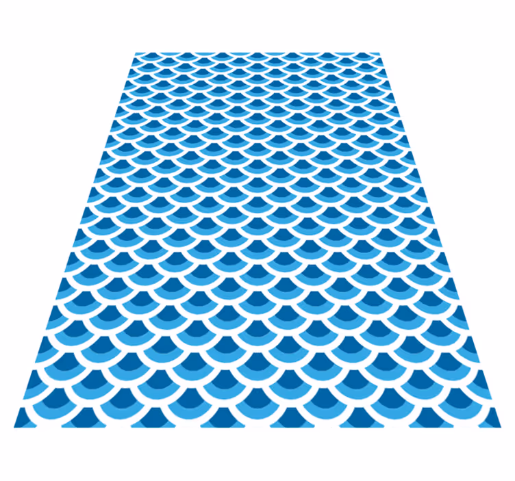 Vinyl teppich textur mit blauem schuppenmuster - TenStickers