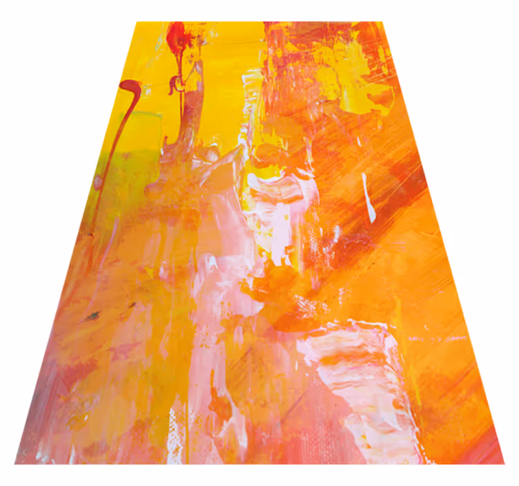 Vinyl teppich textur in orangefarbigem abstrakten design - TenStickers