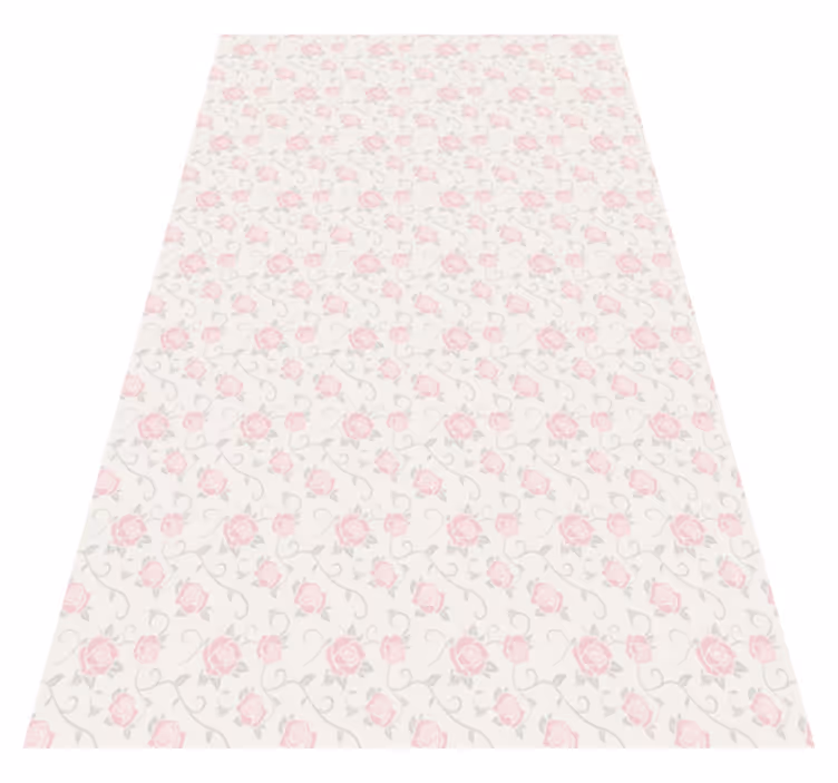 Vinyl teppich vintage kleine blumen im vintage-stil - TenStickers