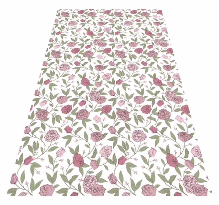 Vinyl teppich vintage zarte rosa vintage-rosen - TenStickers