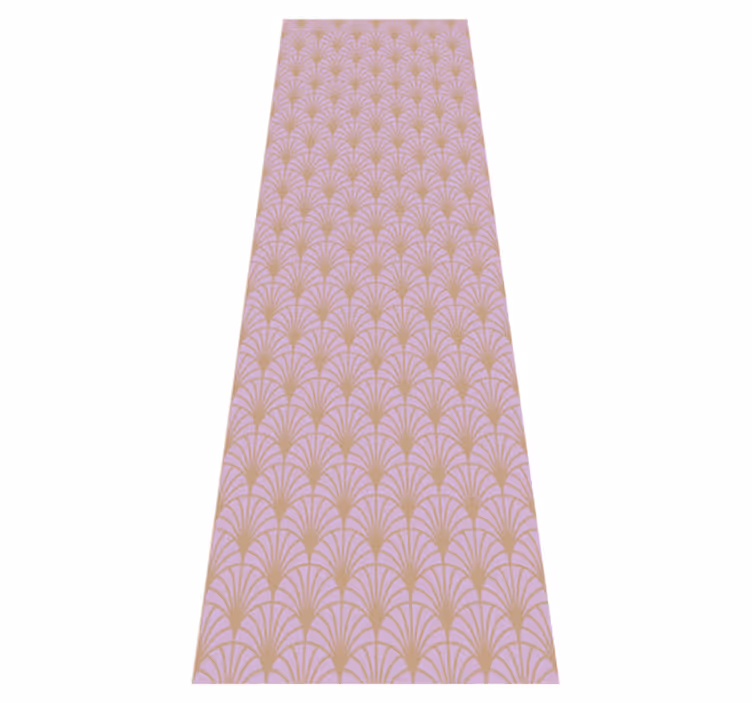 Vinyl teppich vintage mit pink-goldenem schuppenmuster - TenStickers