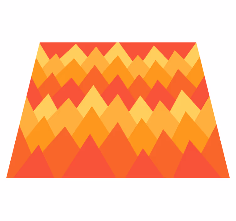 Vinyl teppich vintage geometrische abstrakte berge - TenStickers