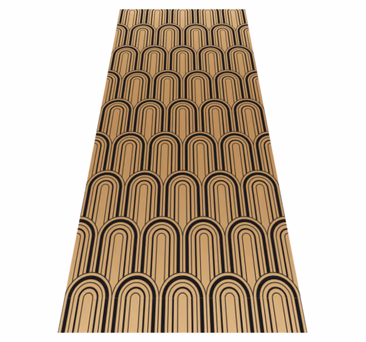 Vinyl teppich vintage mit goldenem bogenmuster - TenStickers