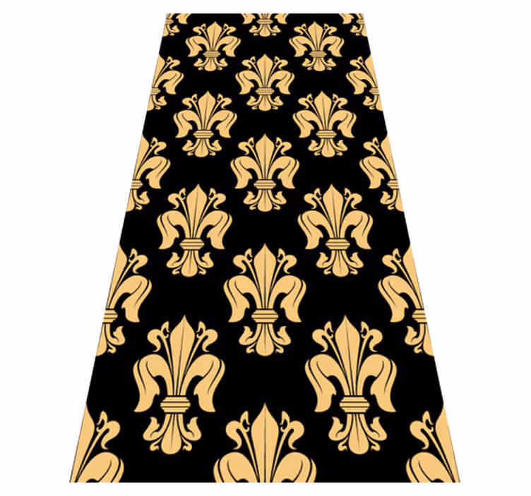 Vinyl teppich vintage mit lilienmuster - TenStickers