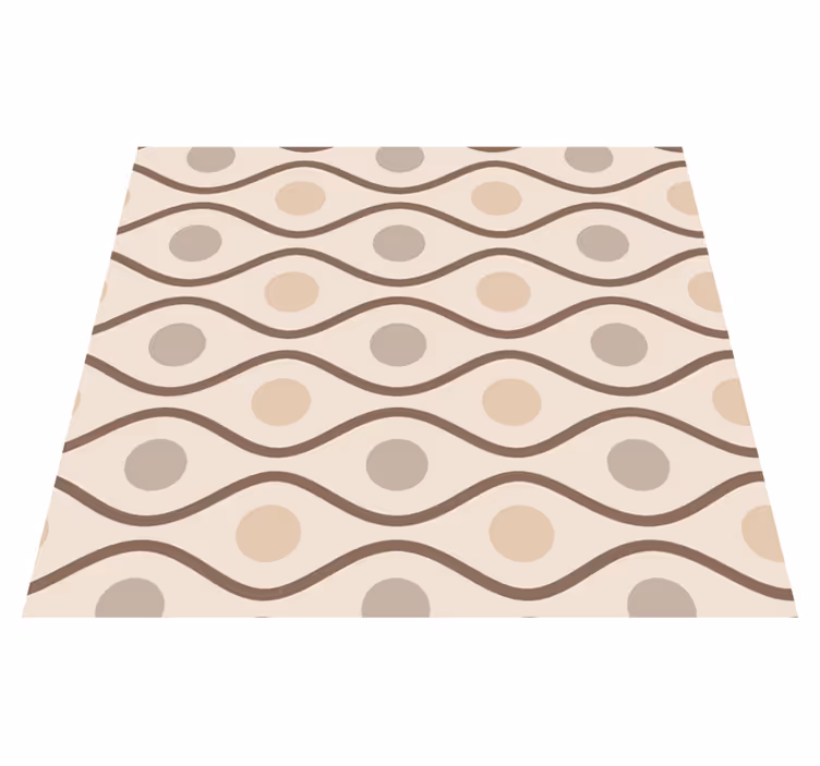 Vinyl teppich vintage beige im 70er jahre stil - TenStickers