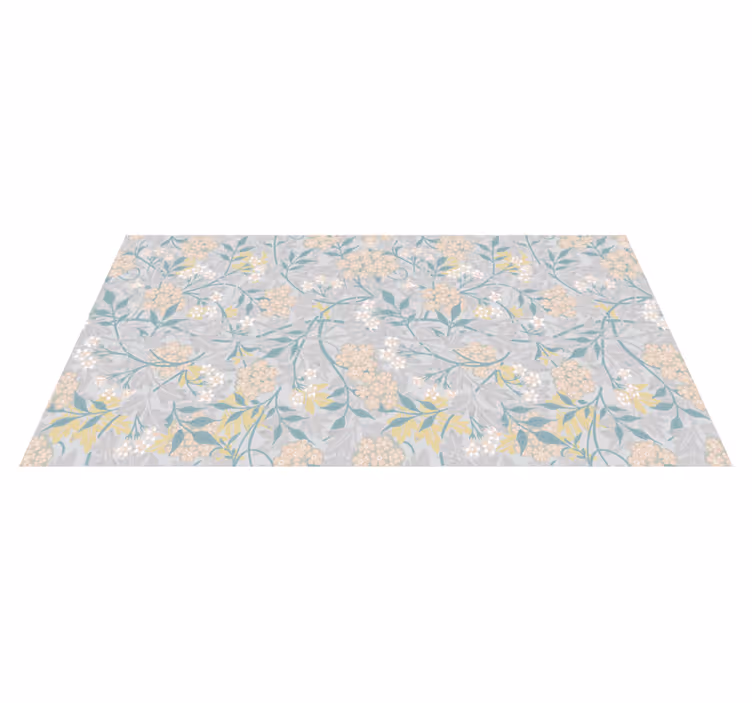Vinyl teppich vintage mit elegantem 80er blumenmuster - TenStickers