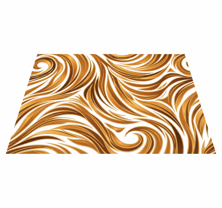 Vinyl teppich vintage in goldenem felloptik - TenStickers