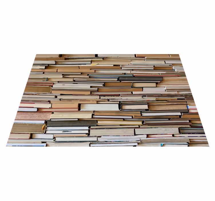 Vinyl teppich vintage stapel von büchern - TenStickers