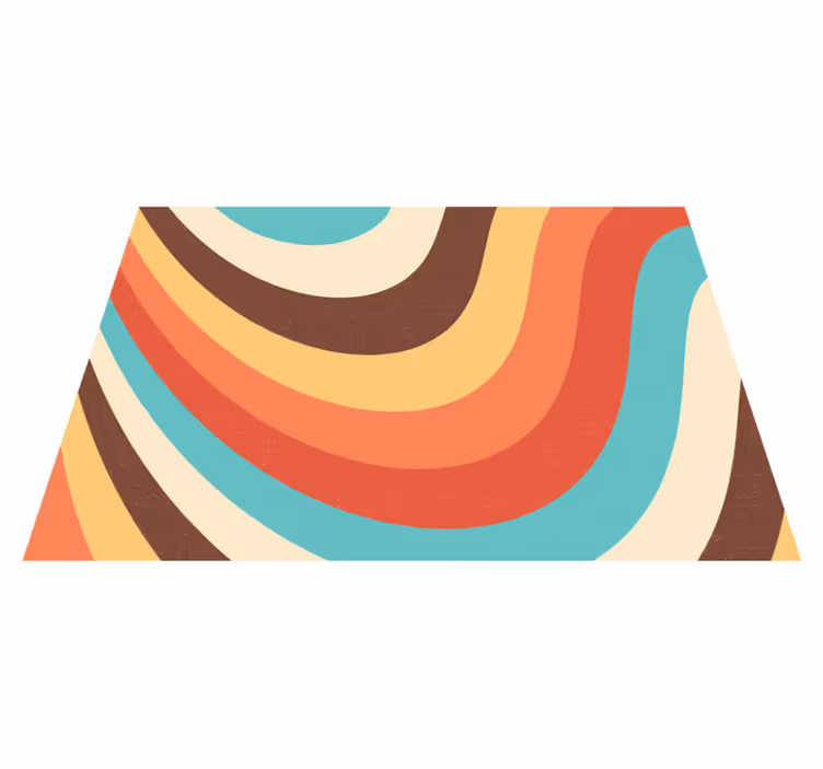 Vinyl teppich vintage mit handgezeichnetem groovigen design - TenStickers