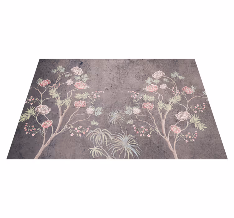 Vinyl teppich vintage rosenbaum im vintage-stil - TenStickers