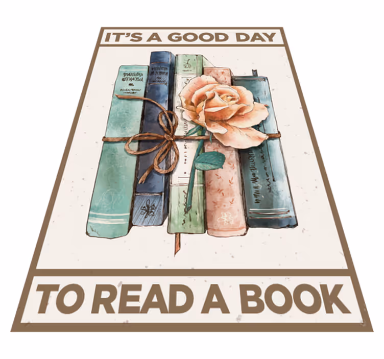 Vinyl teppich spruch für bücherliebhaber - TenStickers