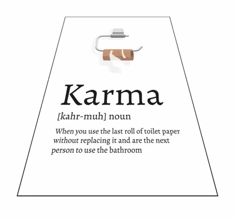 Vinyl teppich spruch über die definition von karma - TenStickers