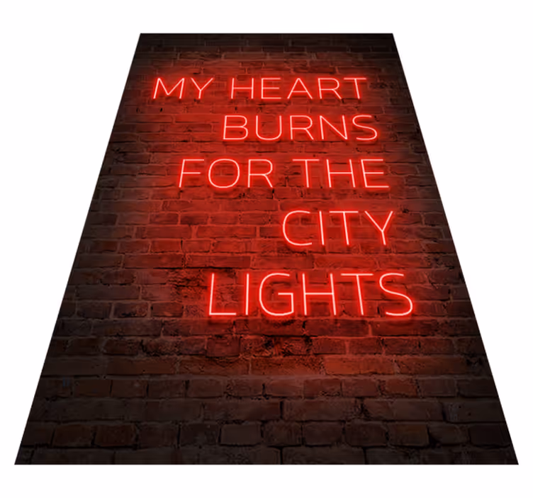 Vinyl teppich spruch im neonlook - TenStickers