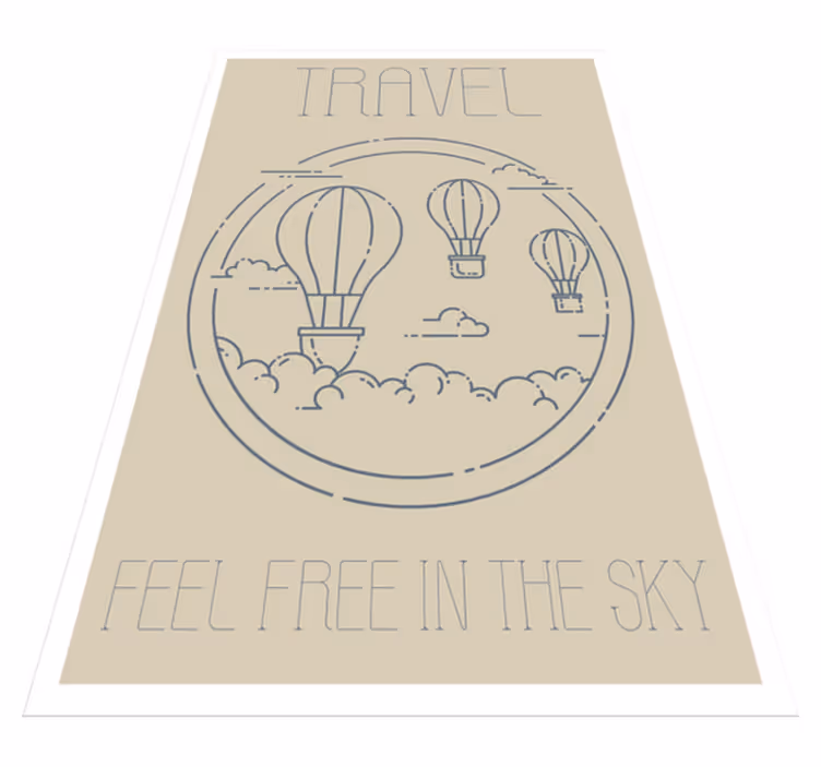 Vinyl teppich spruch mit minimalistischem luftballon - TenStickers