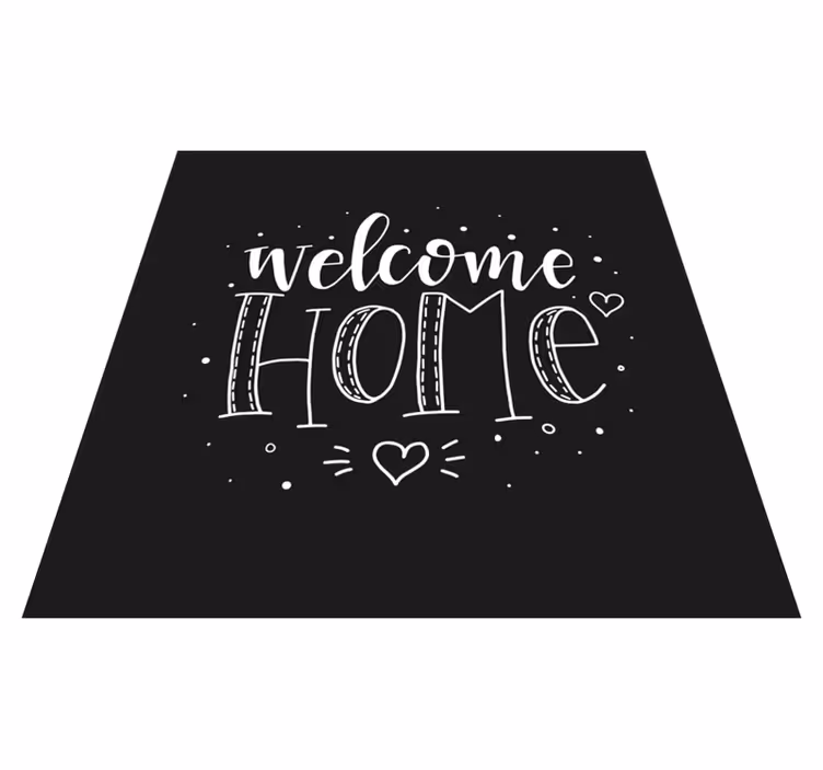 Vinyl teppich spruch willkommen zu hause - TenStickers