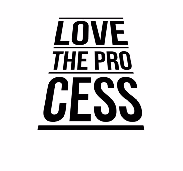 Vinyl teppich spruch liebe den prozess text - TenStickers