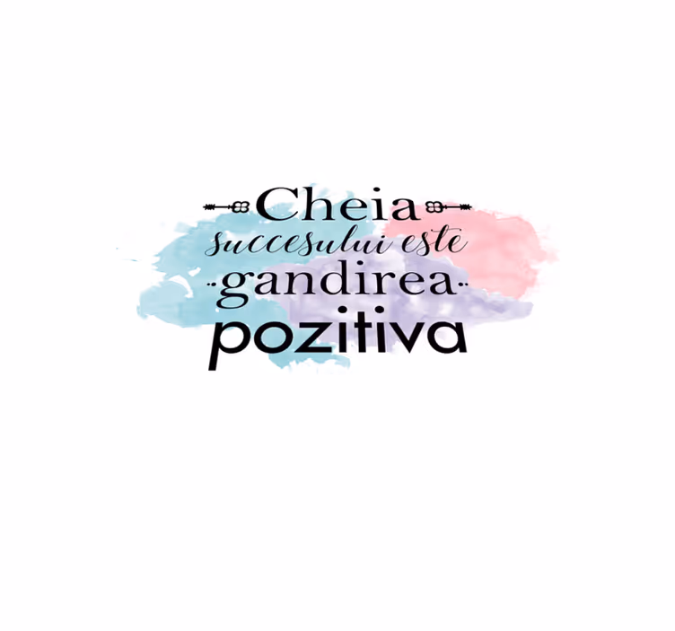 Vinyl teppich spruch positive gedanken sind der schlüssel - TenStickers