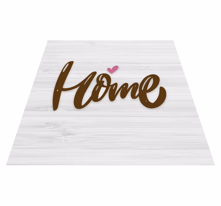 Vinyl teppich spruch vintage weißes zuhause auf holzplanke - TenStickers